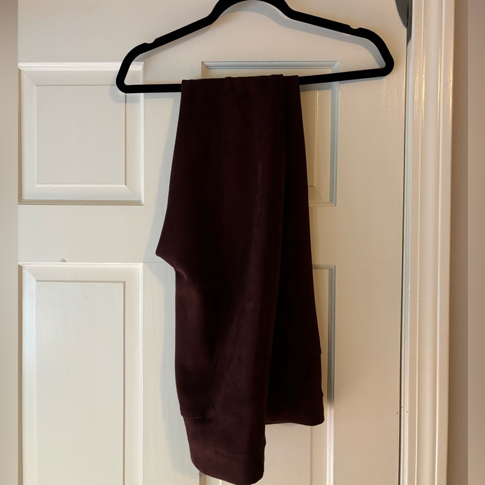 Spanx faux suede legging size L. Dark Terracotta